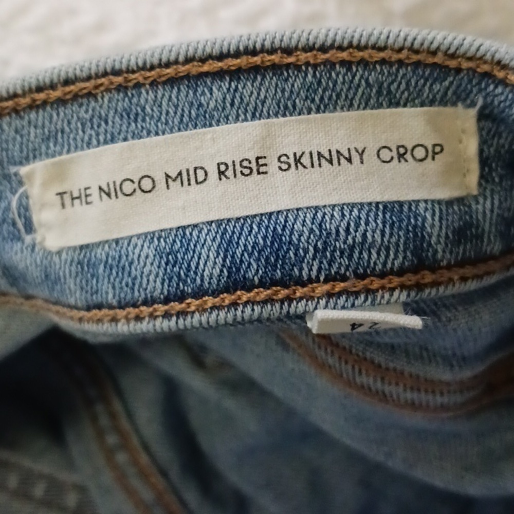 Denim Forum Nico Mid Rise Skinny Crop, Size 24 - Picture 11 of 13